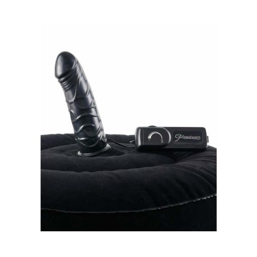 Fetish Fantasy Series Inflatable Hot Seat With Vibrating Dildo Black - Image 3