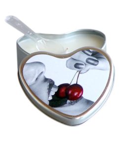 Earthly Body Hemp Seed Edible Massage Candle Cherry 4 Oz.