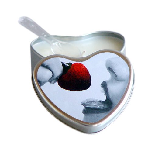Earthly Body Hemp Seed Edible Massage Candle Strawberry 4 Oz.