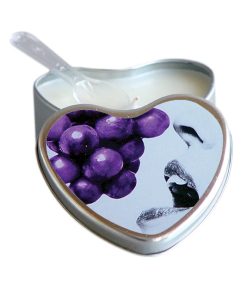 Earthly Body Hemp Seed Edible Massage Candle Grape 4 Oz.