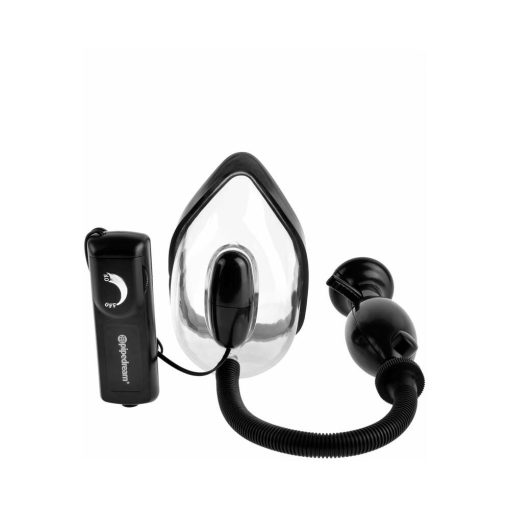 Fetish Fantasy Extreme Vibrating Pussy Pump Clear/Black - Image 2