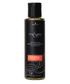 Sensuva Me & You Pheromone-Infused Luxury Massage Oil Passion Fruit Guava 4.2 Oz.