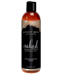 Intimate Earth Naked Fragrance Free Aromatherapy Massage Oil 4 Oz.