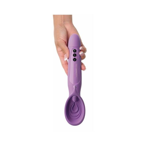 Fantasy For Her Vibrating Roto Suck-Her Silicone Vulva Pump Purple - Image 4