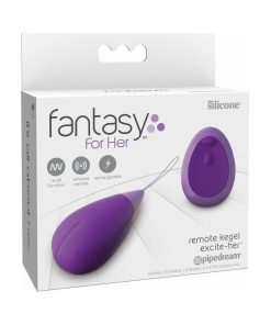 Fantasy For Her Remote Kegel Excite-Her Rechargeable Silicone Trainer Purple