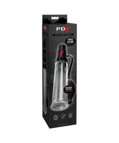 Pdx Elite Suck-N-Pump Vibrating Penis Pump & Stroker Clear