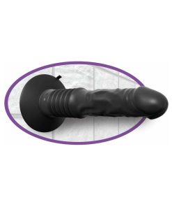 Anal Fantasy Elite Vibrating Ass Fucker 12 In. Thrusting Dildo With Suction Cup Black