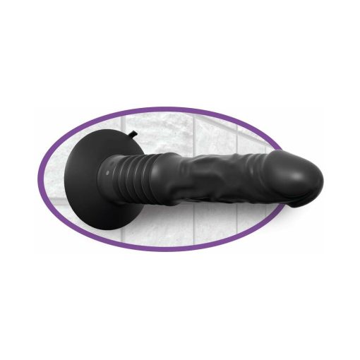 Anal Fantasy Elite Vibrating Ass Fucker 12 In. Thrusting Dildo With Suction Cup Black - Image 4