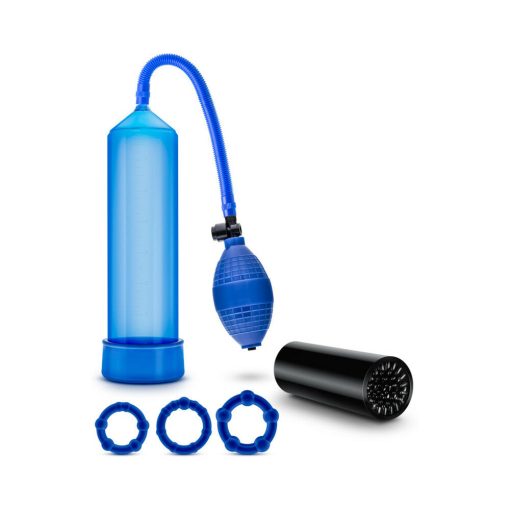 Stroker & 3-Piece Cockring Set Blue