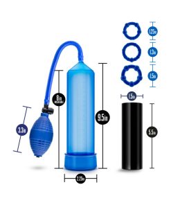 Quickie Kit Go Big Pump, Stroker & 3-Piece Cockring Set Blue