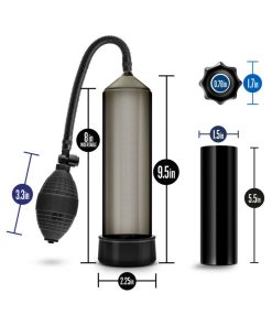 Quickie Kit Thick Cock Pump, Stroker & 2-Piece Cockring Set Black