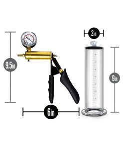 Performance Vx6 Vacuum Penis Pump With Brass Pistol & Pressure Gauge Clear