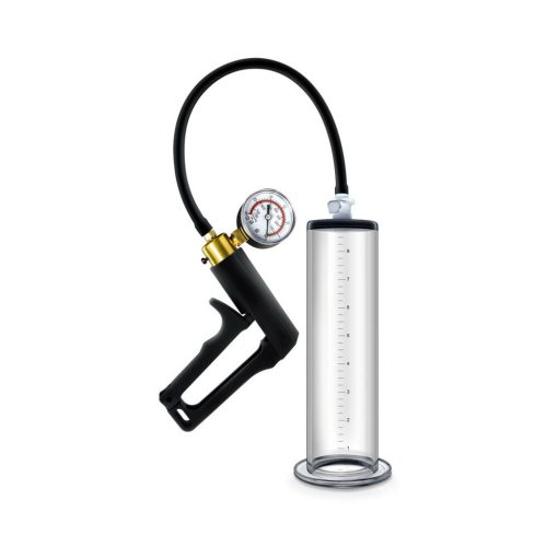 Performance Vx7 Vacuum Penis Pump With Brass Trigger & Pressure Gauge Clear - Image 2