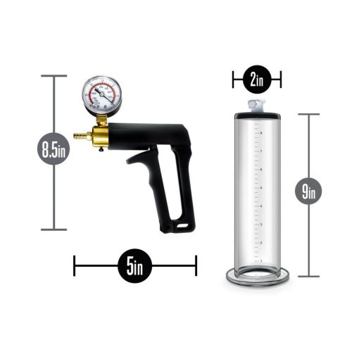 Performance Vx7 Vacuum Penis Pump With Brass Trigger & Pressure Gauge Clear - Image 5