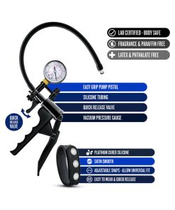 Performance Gauge Pump Pistol With Silicone Tubing & Silicone Cock Strap Black