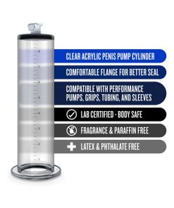 Performance Penis Pump 9 In. X 1.75 In. Cylinder Clear