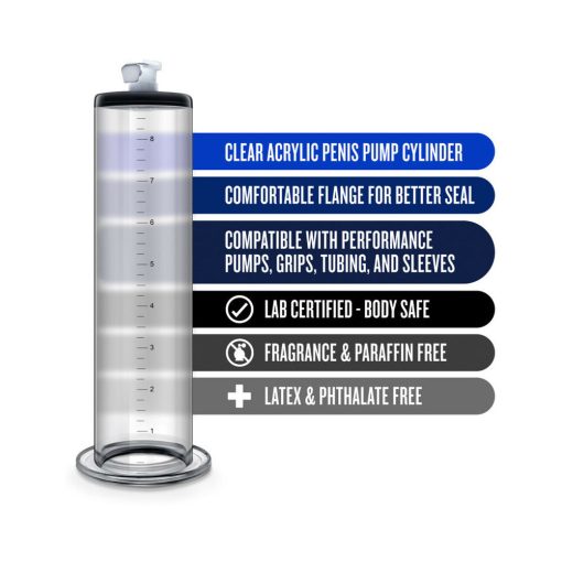 Performance Penis Pump 9 In. X 1.75 In. Cylinder Clear - Image 3