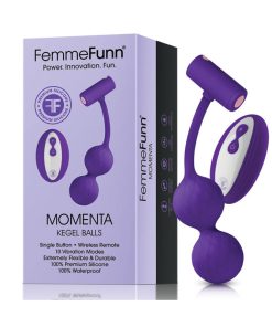 Femmefunn Momenta Rechargeable Remote-Controlled Silicone Kegel Balls Purple