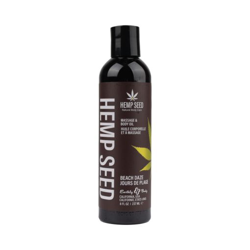 Earthly Body Hemp Massage Oil Beach Daze 8 Oz.