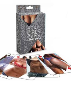 Sexy Girl And Guy Playing Cards
