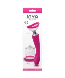 Inya Pump N Vibe Rechargeable Dual-Ended Vibrator & Pump Set Pink