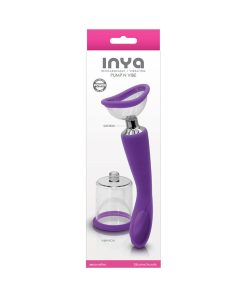Inya Pump N Vibe Rechargeable Dual-Ended Vibrator & Pump Set Purple