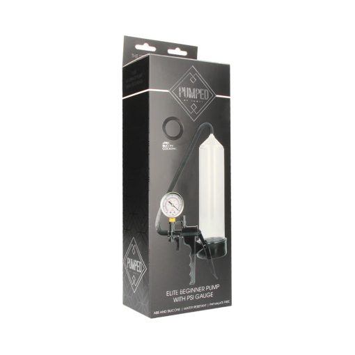 Pumped Elite Beginner Pump With Psi Gauge Clear