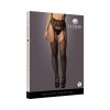 Le Desir Fishnet And Lace Garter Belt Stockings Black O/S