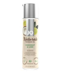Jo Naturals Massage Oil Coconut & Lime 4 Oz.