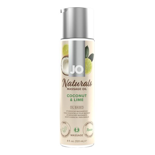 Jo Naturals Massage Oil Coconut & Lime 4 Oz.