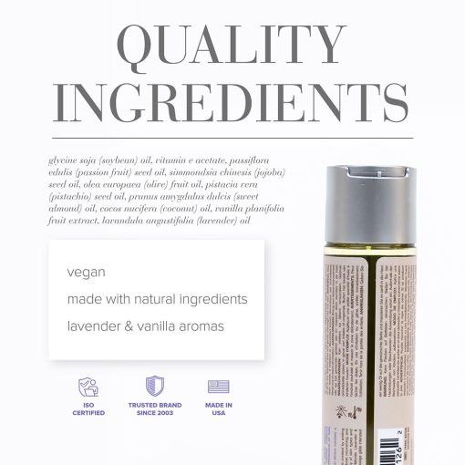 Jo Naturals Massage Oil Lavender & Tahitian Vanilla 4 Oz. - Image 2