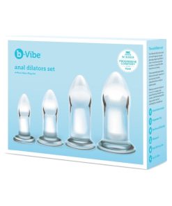 B-Vibe 4-Piece Anal Dilators Glass Plug Set