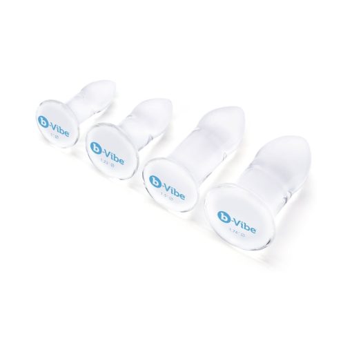 B-Vibe 4-Piece Anal Dilators Glass Plug Set - Image 2