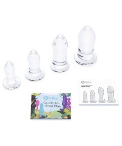 B-Vibe 4-Piece Anal Dilators Glass Plug Set