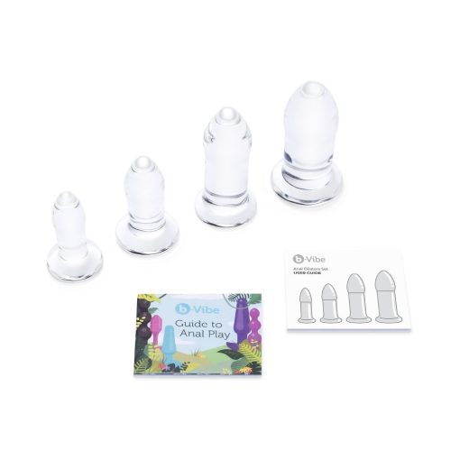 B-Vibe 4-Piece Anal Dilators Glass Plug Set - Image 3