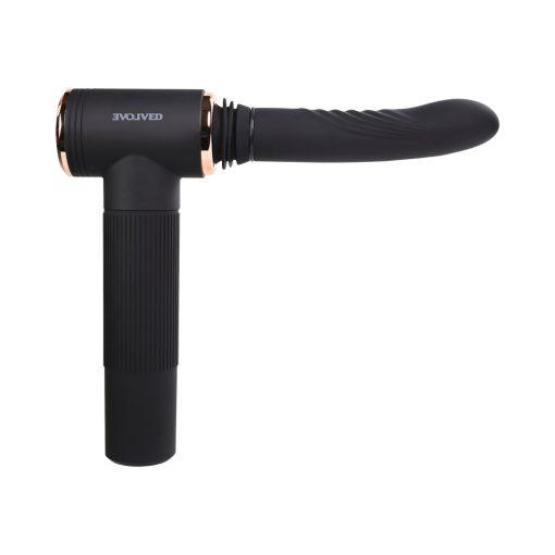 Evolved Too Hot To Handle Rechargeable Silicone Thrusting Sex Machine Black - Image 6