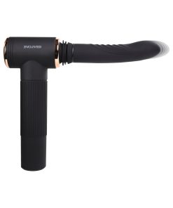 Evolved Too Hot To Handle Rechargeable Silicone Thrusting Sex Machine Black