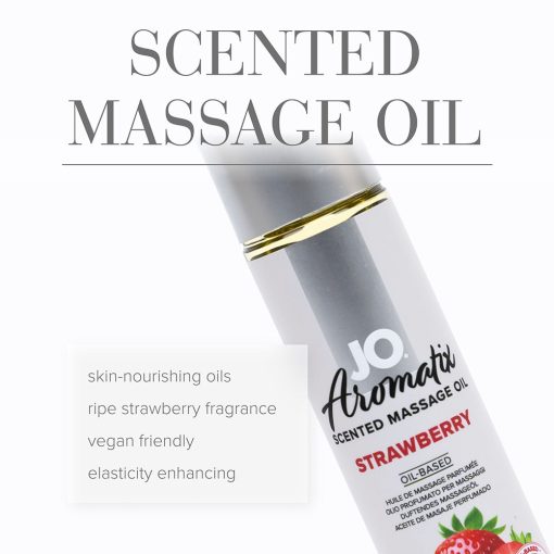 Jo Aromatix Strawberry Scented Massage Oil 4 Oz. - Image 4