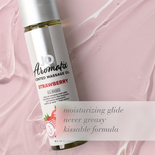 Jo Aromatix Strawberry Scented Massage Oil 4 Oz. - Image 5