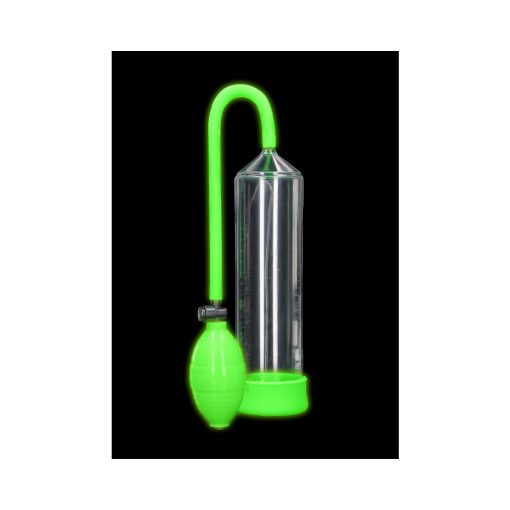 Ouch! Glow In The Dark Classic Penis Pump Neon Green - Image 3