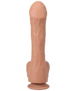 Fort Troff Uncut Thruster Mini Fuck Machine Rechargeable Remote-Controlled Silicone 8.5 In. Thrusting Dildo Tan