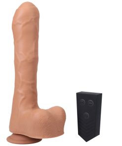 Fort Troff Uncut Thruster Mini Fuck Machine Rechargeable Remote-Controlled Silicone 8.5 In. Thrusting Dildo Tan