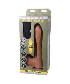 Fort Troff Uncut Thruster Mini Fuck Machine Rechargeable Remote-Controlled Silicone 8.5 In. Thrusting Dildo Tan