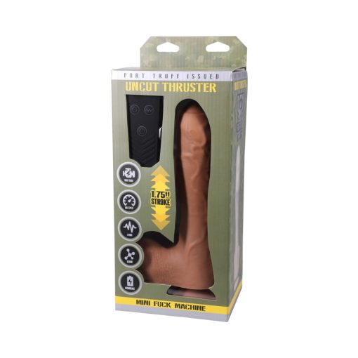 Fort Troff Uncut Thruster Mini Fuck Machine Rechargeable Remote-Controlled Silicone 8.5 In. Thrusting Dildo Tan - Image 10