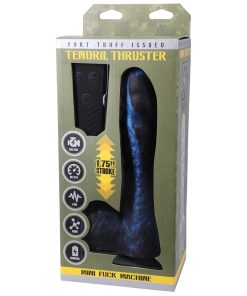 Alternative view of Fort Troff Tendril Thruster Mini Fuck Machine Rechargeable Remote-Controlled Silicone 8.5 In. Thrusting Dildo Blue/Black
