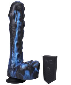 Fort Troff Tendril Thruster Mini Fuck Machine Rechargeable Remote-Controlled Silicone 8.5 In. Thrusting Dildo Blue/Black
