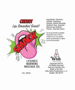 Alternative view of Smack Lickable Massage Oil Cherry 2 Oz.