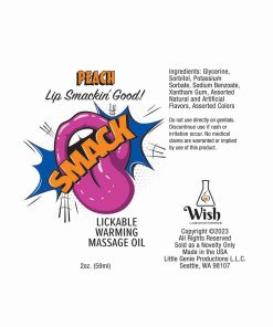 Alternative view of Smack Lickable Massage Oil Peach 2 Oz.