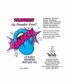 Alternative view of Smack Lickable Massage Oil Strawberry 2 Oz.