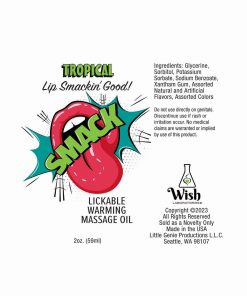 Alternative view of Smack Lickable Massage Oil Tropical 2 Oz.